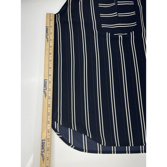 Womens J. Crew Tank Top Size 6 Blue with White Strips - Picture 10 of 12